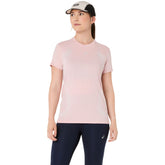 T-Shirt Donna Asics Road Seamless SS Rosa | NonSoloSport