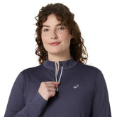Maglia Donna Asics Core Half Zip Winter Blu | NonSoloSport