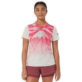 T-Shirt Donna Asics Fujitrail Elite Graphic Beige Rosso | NonSoloSport