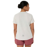T-Shirt Donna Asics Fujitrail Elite Graphic Beige Rosso | NonSoloSport