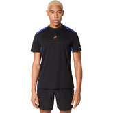 T-Shirt Uomo Asics Padel Court SS Nero Azzurro | NonSoloSport