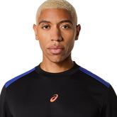 T-Shirt Uomo Asics Padel Court SS Nero Azzurro | NonSoloSport