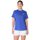 T-Shirt Donna Asics Court Blu | NonSoloSport