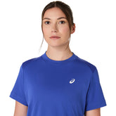 T-Shirt Donna Asics Court Blu | NonSoloSport