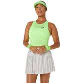 Canotta Donna Asics Match Jacquard Crop Verde | NonSoloSport