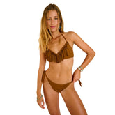 Slip Costume Donna Banana Moon Fringes Cowgirl Marrone | NonSoloSport