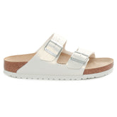 Ciabatta Donna Birkenstock Arizona Birko Flor Shiny Lizard Bianco | NonSoloSport