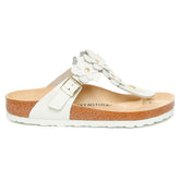 Ciabatta Donna Birkenstock Gizeh Flower Embellishment Bianco | NonSoloSport