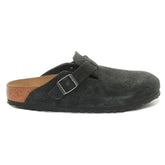 Ciabatta Birkenstock Boston Suede Nero | NonSoloSport