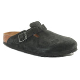 Ciabatta Birkenstock Boston Suede Nero | NonSoloSport