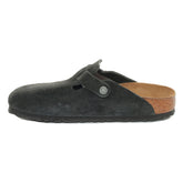 Ciabatta Birkenstock Boston Suede Nero | NonSoloSport