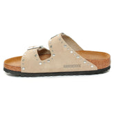 Ciabatta Donna Birkenstock Arizona Rivet Grigio Tortora | NonSoloSport