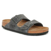Ciabatta Birkenstock Arizona Pelle Scamosciata Grigio Scuro | NonSoloSport