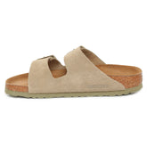Ciabatta Birkenstock Arizona Pelle Scamosciata Beige Kaki | NonSoloSport
