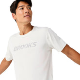 T-Shirt Uomo Brooks Dash Reflective Beige | NonSoloSport
