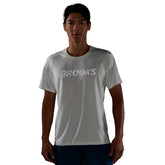 T-Shirt Uomo Brooks Dash Reflective Beige | NonSoloSport