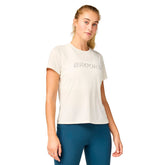 T-Shirt Donna Brooks Dash Reflective Beige | NonSoloSport