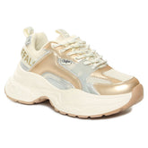Sneakers Donna Buffalo Yuno Beige Oro | NonSoloSport