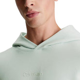 Felpa Uomo Calvin Klein Linear Logo Tst Cappuccio Mint | NonSoloSport