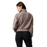 Giacca Donna Calvin Klein Full Zip Tortora | NonSoloSport