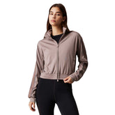 Giacca Donna Calvin Klein Full Zip Tortora | NonSoloSport