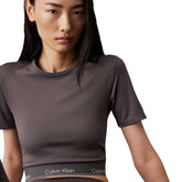 Calvin Klein T-Shirt Cropped Donna Grigio | NonSoloSport