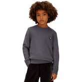 Felpa Bambino Calvin Klein Minibadge Grigio | NonSoloSport