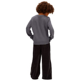 Felpa Bambino Calvin Klein Minibadge Grigio | NonSoloSport