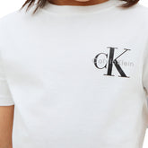 T-Shirt Bambino Calvin Klein Monologo Bianco | NonSoloSport