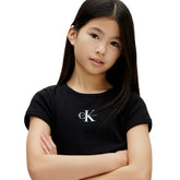T-Shirt Ragazzo Calvin Klein Monologo Nero | NonSoloSport