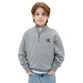 Felpa Ragazzo Calvin Klein Monogram Flock Grigio | NonSoloSport