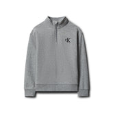 Felpa Ragazzo Calvin Klein Monogram Flock Grigio | NonSoloSport