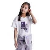 T-Shirt Bambino Calvin Klein Grafica Bianco | NonSoloSport