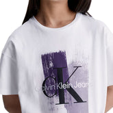 T-Shirt Bambino Calvin Klein Grafica Bianco | NonSoloSport