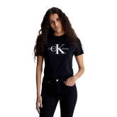 T-Shirt Donna Calvin Klein Logo Regular Nero | NonSoloSport