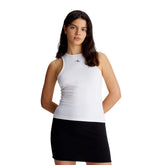Calvin Klein Canotta Racer Micro Donna Bianco | NonSoloSport