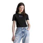 T-Shirt Donna Calvin Klein Printed Box Slim Nero | NonSoloSport