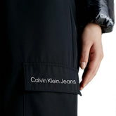 Pantalone Donna Calvin Klein Cargo Loose Zip Nero | NonSoloSport
