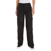 Pantalone Donna Calvin Klein Cargo Aop In Tone Nero | NonSoloSport