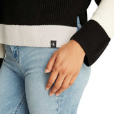 Maglione Donna Calvin Klein Righe Bianco Nero | NonSoloSport