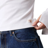 T-Shirt Manica Lunga Donna Calvin Klein Slim Bianco | NonSoloSport