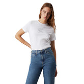 T-Shirt Donna Calvin Klein Monogramma Bianco | NonSoloSport