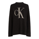 Maglione Donna Calvin Klein Intarsia Nero | NonSoloSport