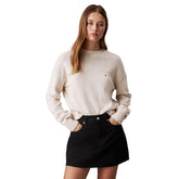 Maglione Donna Calvin Klein Monogramma Beige | NonSoloSport