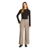 Pantalone Donna Calvin Klein Wide Elegant Beige | NonSoloSport