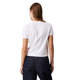 T-Shirt Slim Donna Calvin Klein Logo Bianco | NonSoloSport