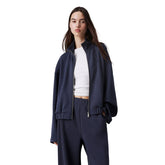 Felpa Donna Calvin Klein in Jersey Pesante Blu | NonSoloSport