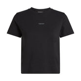 T-Shirt Donna Calvin Klein Stemma Nero | NonSoloSport