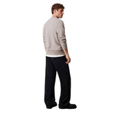 Felpa Uomo Calvin Klein Badge Grigio | NonSoloSport