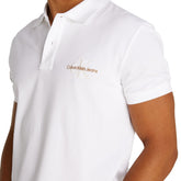 Polo Uomo Calvin Klein Monologo Bianco | NonSoloSport